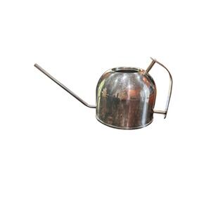 Crate and Barrel Modern Stainless Steel Indoor Watering Can Long Spout Silver